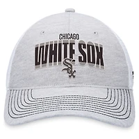 Casquette réglable de camionneur avec logo Fanatics gris chiné/blanc Chicago White Sox pour hommes