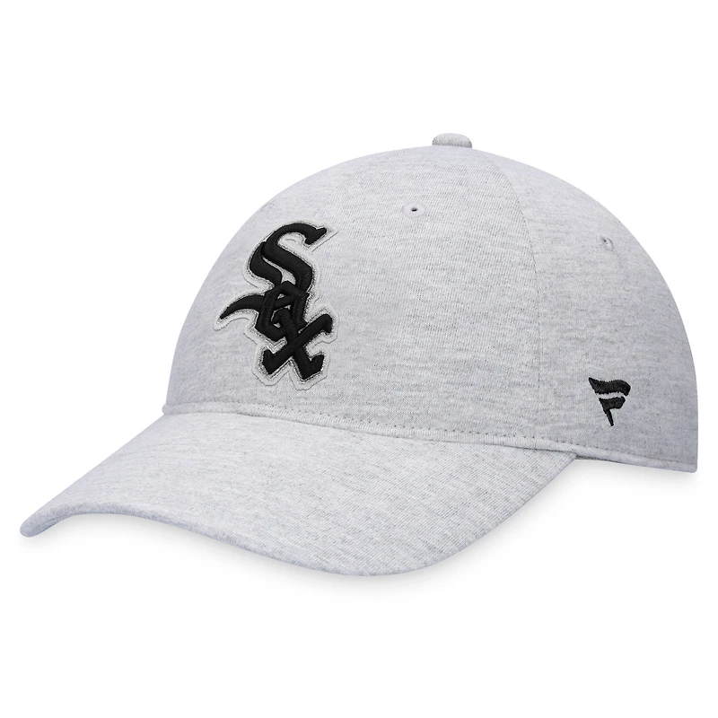 Casquette réglable avec logo Chicago White Sox Fanatics gris chiné pour hommes