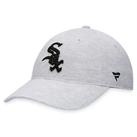 Casquette réglable avec logo Chicago White Sox Fanatics gris chiné pour hommes