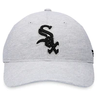 Casquette réglable avec logo Chicago White Sox Fanatics gris chiné pour hommes