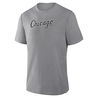 T-shirt homme Fanatics Heather Gray Chicago White Sox Play Tribute Tri-Blend