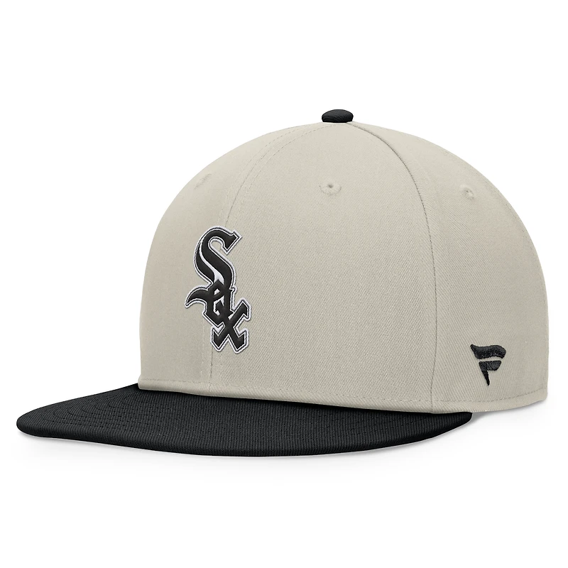 Men's Fanatics Khaki/Black Chicago White Sox Team Two-Tone Snapback Hat