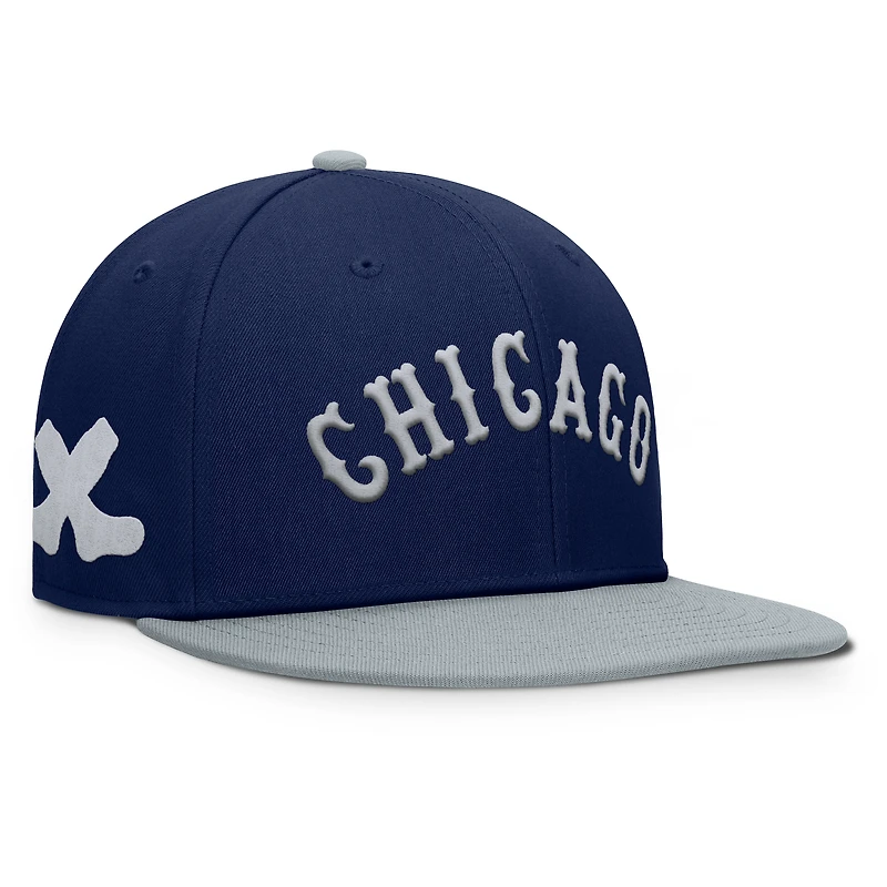 Casquette ajustée Fanatics pour homme bleu marine/gris des Chicago White Sox