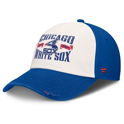 Casquette ajustable Fanatics Royal/Crème Chicago White Sox Heritage Scar pour homme
