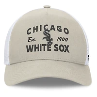 Casquette réglable de camionneur A-Frame Stone Chicago White Sox Fanatics pour hommes