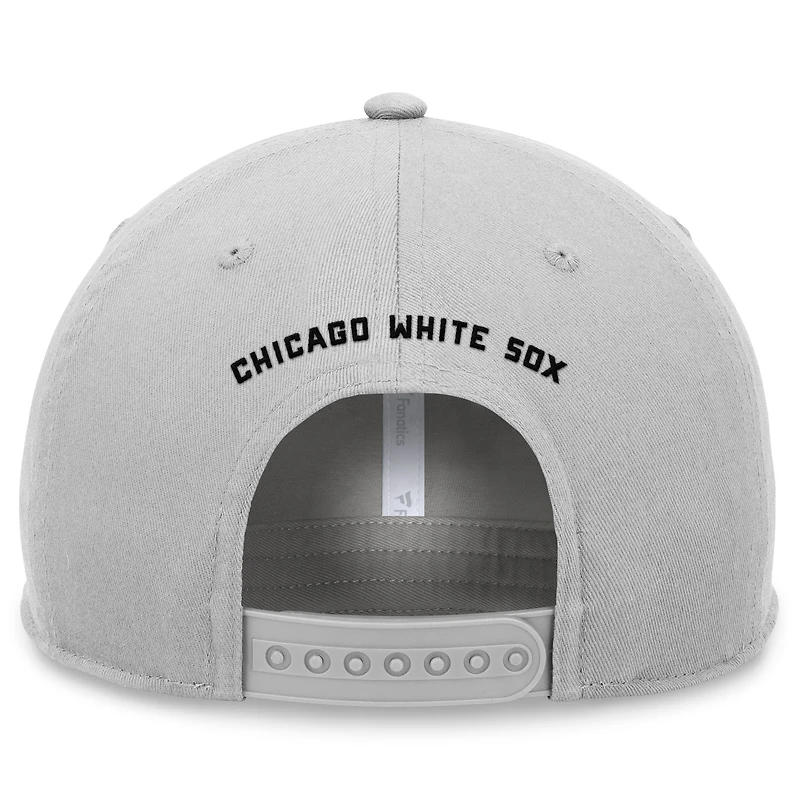 Men's Fanatics Stone Chicago White Sox Foul Ball A-Frame Adjustable Hat