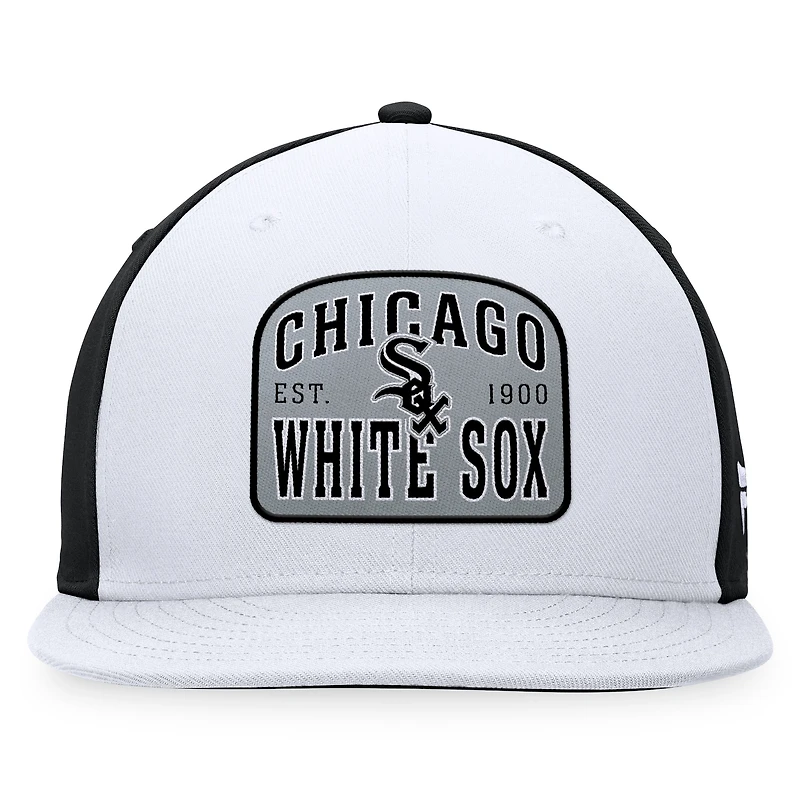 Casquette Snapback Chicago White Sox Cycle Fanatics pour hommes, blanc/noir