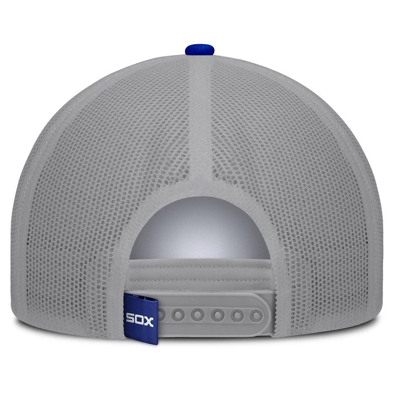 Men's Fanatics White/Blue Chicago White Sox Designated A-Frame Foam Front Trucker Adjustable Hat
