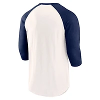 Men's Fanatics White/Navy Chicago White Sox Backdoor Slider Raglan 3/4-Sleeve T-Shirt