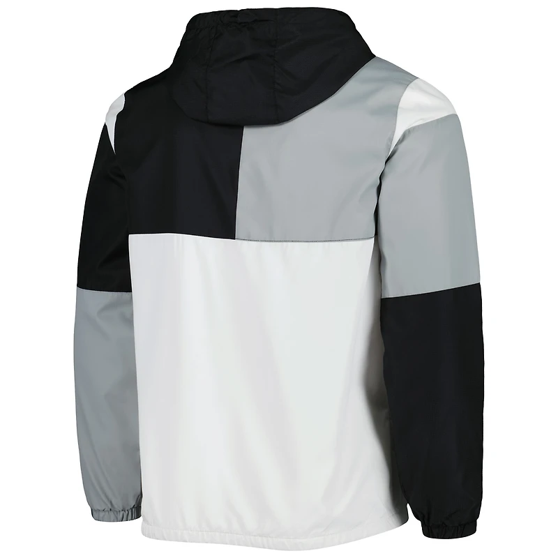 Chandail à capuchon demi-glissière Fair Catch Chicago White Sox G-III Sports by Carl Banks pour homme de Banks, noir/argent