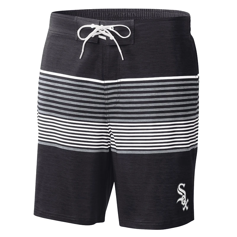 Men's G-III Sports by Carl Banks  Black Chicago White Sox Coastline Volley Swim Shorts