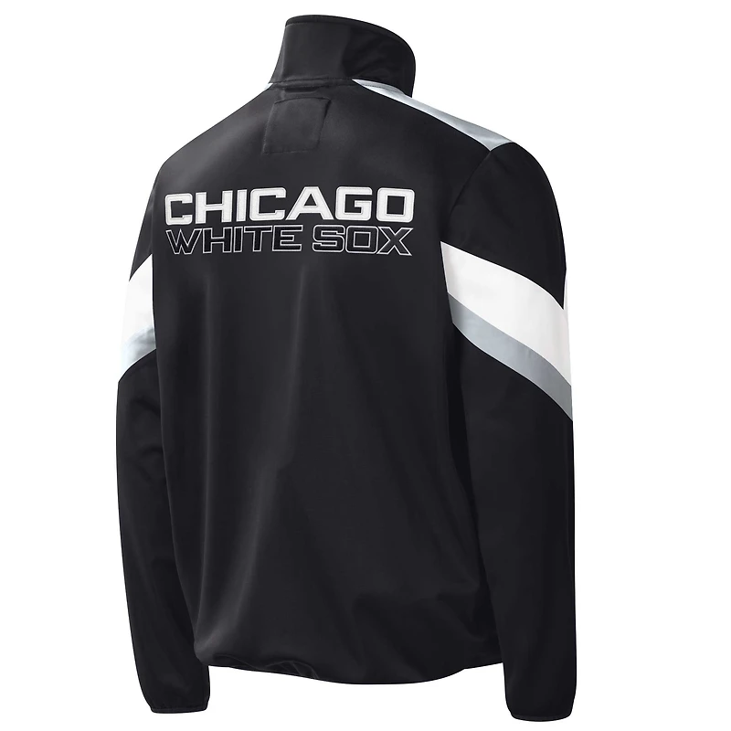 Veste zippée intégrale G-III Sports by Carl Banks noire Chicago White Sox Earned Run pour homme