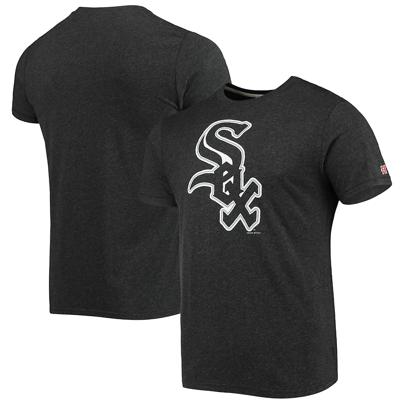 T-shirt homme Homage Heather Black Chicago White Sox avec logo dessiné à la main, en mélange de trois matières