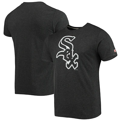 T-shirt homme Homage Heather Black Chicago White Sox avec logo dessiné à la main, en mélange de trois matières