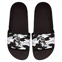 Sandales à enfiler ISlide Chicago White Sox camouflage pour hommes