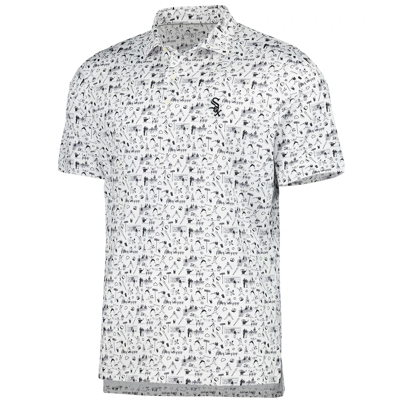 Polo Johnnie-O White Chicago Sox Ballpark pour homme