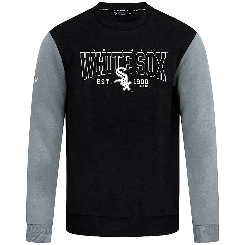 Men's Levelwear Black Chicago White Sox Accolade Ultimate Textbook Pullover Sweatshirt