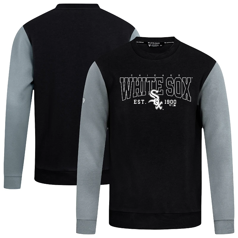Men's Levelwear Black Chicago White Sox Accolade Ultimate Textbook Pullover Sweatshirt