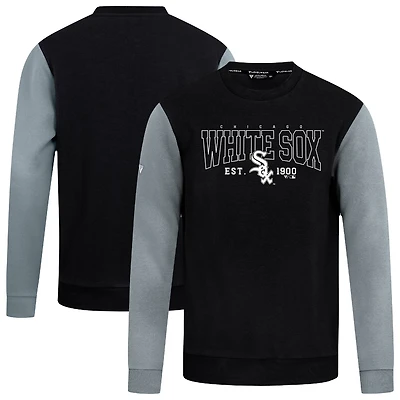 Men's Levelwear Black Chicago White Sox Accolade Ultimate Textbook Pullover Sweatshirt