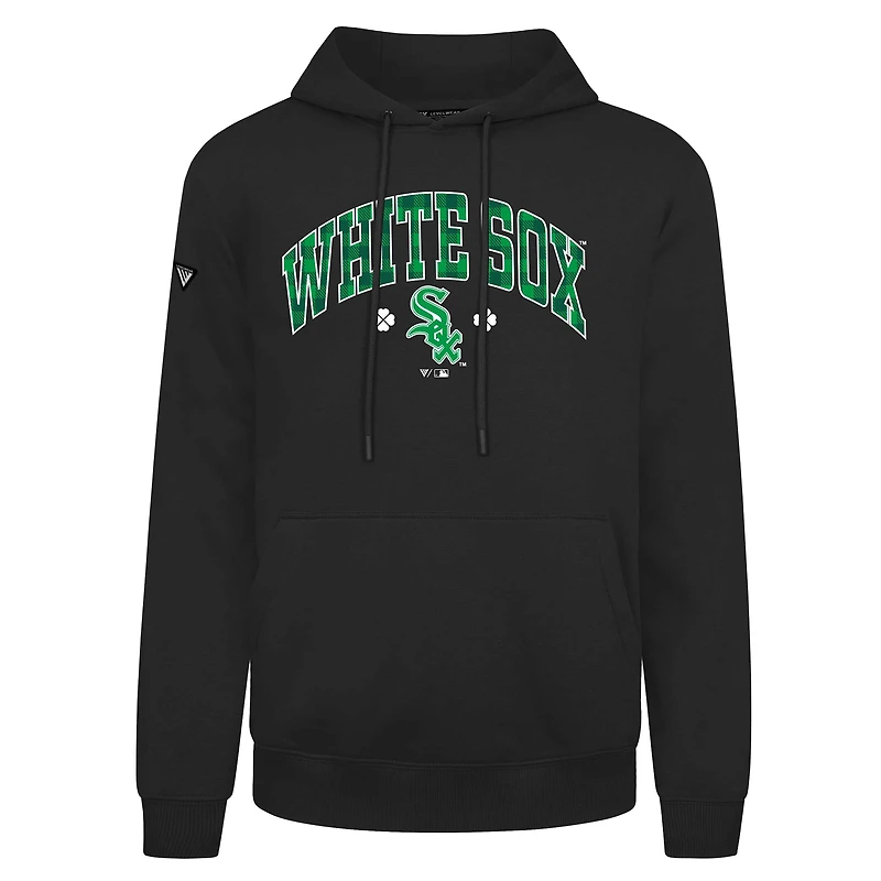 Sweat à capuche carreaux noir Podium de la Saint-Patrick Chicago White Sox pour homme Levelwear