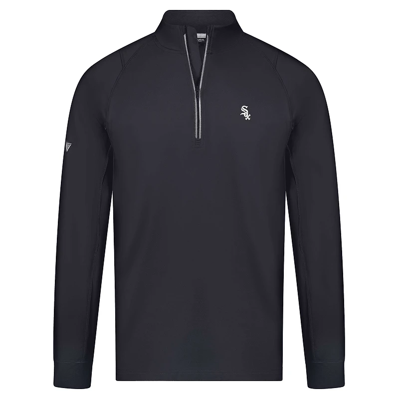 Men's Levelwear Black Chicago White Sox Theory Insignia 2.0 Quarter-Zip Pullover Top