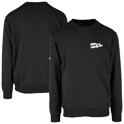 Men's Levelwear  Black Chicago White Sox Zane Rafters Pullover Sweatshirt