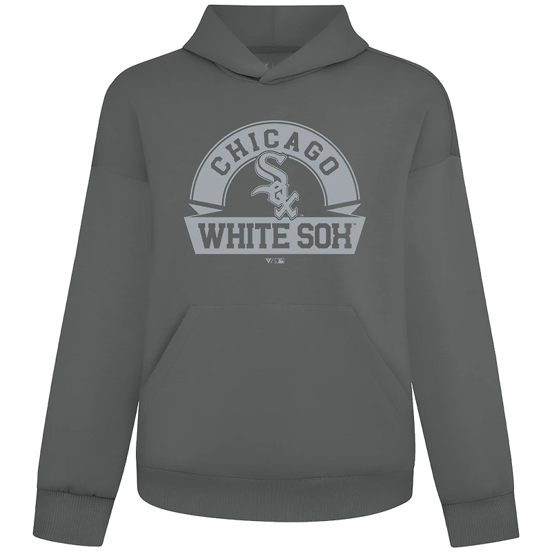 Men's Levelwear Gray Chicago White Sox Luxe Signature Banner Arch Pullover Hoodie