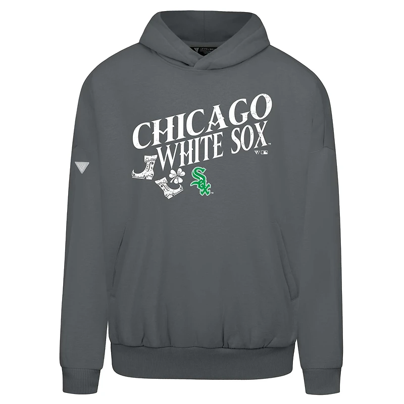 Men's Levelwear  Gray Chicago White Sox St. Patrick's Day Pullover Hoodie