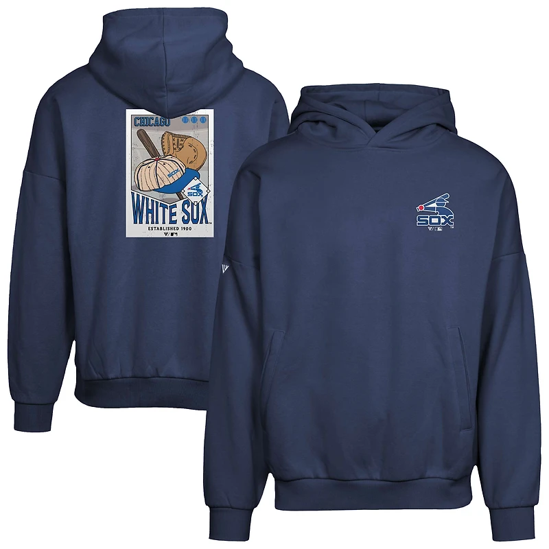 Sweat à capuche bleu marine Chicago White Sox Contact Pro Card pour homme Levelwear