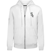 Men's Levelwear Gray Chicago White Sox Podium Chenille Logo Full-Zip Hoodie