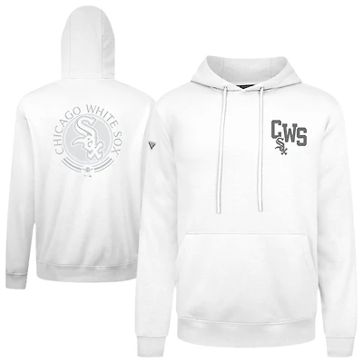 Men's Levelwear White Chicago Sox Podium Grain Pullover Hoodie