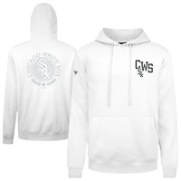Men's Levelwear White Chicago Sox Podium Grain Pullover Hoodie