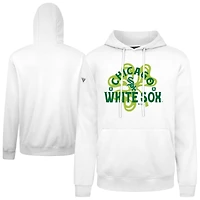 Sweat à capuche blanc pour homme Chicago White Sox St. Patrick's Day Podium Shamrock
