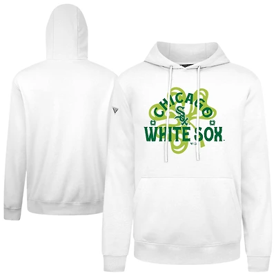 Sweat à capuche blanc pour homme Chicago White Sox St. Patrick's Day Podium Shamrock