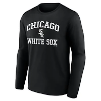 T-shirt à manches longues pour homme, logo athlétique noir Chicago White Sox Heart & Soul