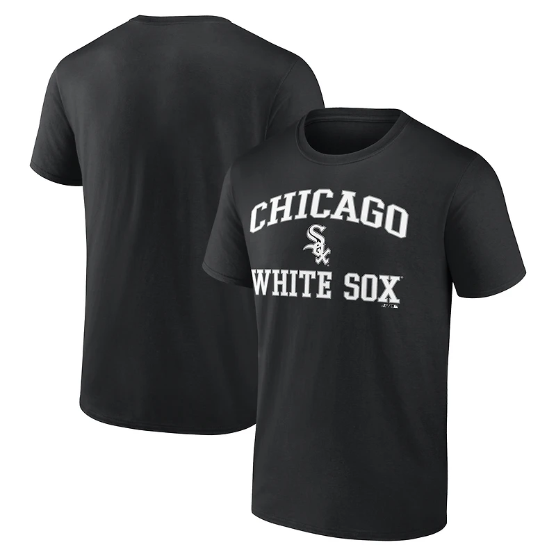 Men's Logo Athletic Black Chicago White Sox Heart and Soul T-Shirt