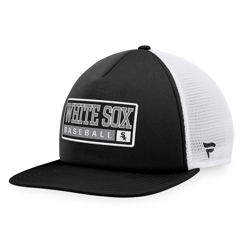 Casquette Snapback en mousse Majestic Black/White Chicago White Sox pour homme
