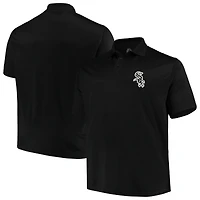 Majestic Black Chicago White Sox Big & Tall Solid Polo œil-de-perdrix pour homme
