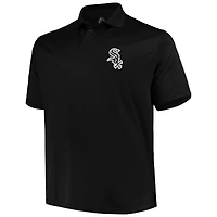 Majestic Black Chicago White Sox Big & Tall Solid Polo œil-de-perdrix pour homme
