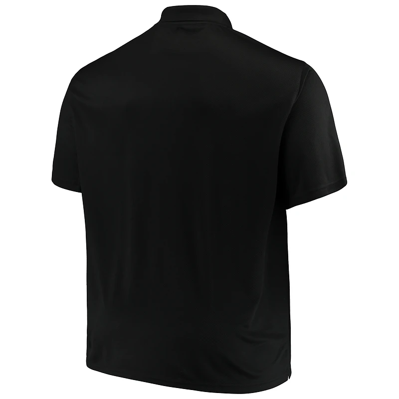 Majestic Black Chicago White Sox Big & Tall Solid Polo œil-de-perdrix pour homme