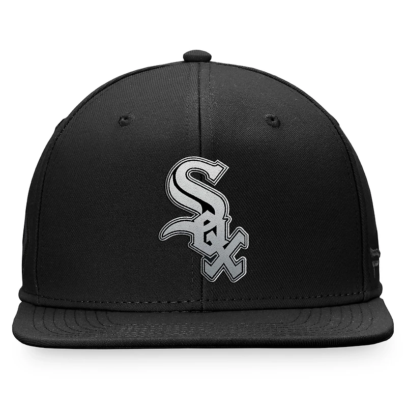 Majestic Black Chicago White Sox Color Fade Snapback Casquette pour homme