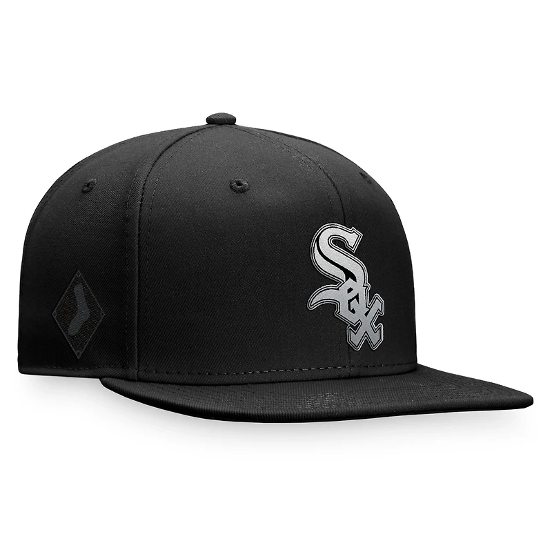 Majestic Black Chicago White Sox Color Fade Snapback Casquette pour homme