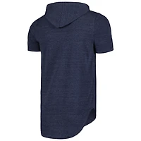 T-shirt à capuche en trois mélanges Majestic Threads pour hommes, bleu marine, Chicago White Sox