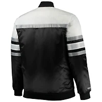 Men's Mitchell & Ness Black/White Chicago White Sox Big Tall Coaches Satin Full-Snap Jacket