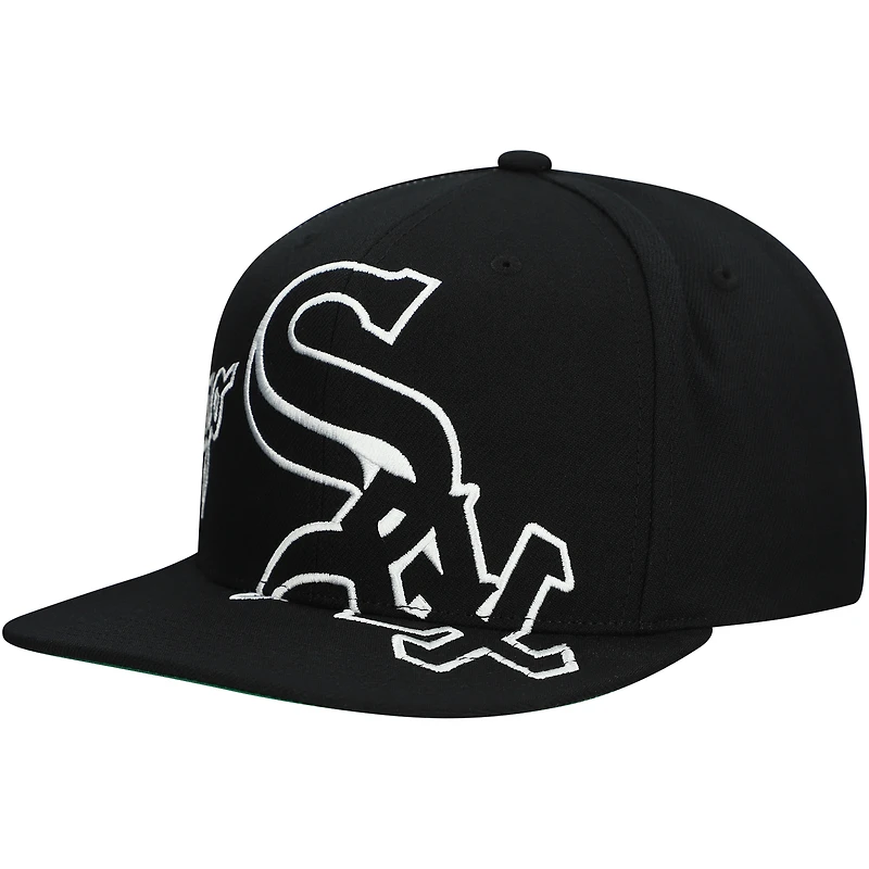 Men's Mitchell & Ness  Black Chicago White Sox Big Time Snapback Hat