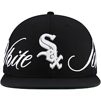 Men's Mitchell & Ness Black Chicago White Sox Just Don x MLB Lux Script Snapback Hat