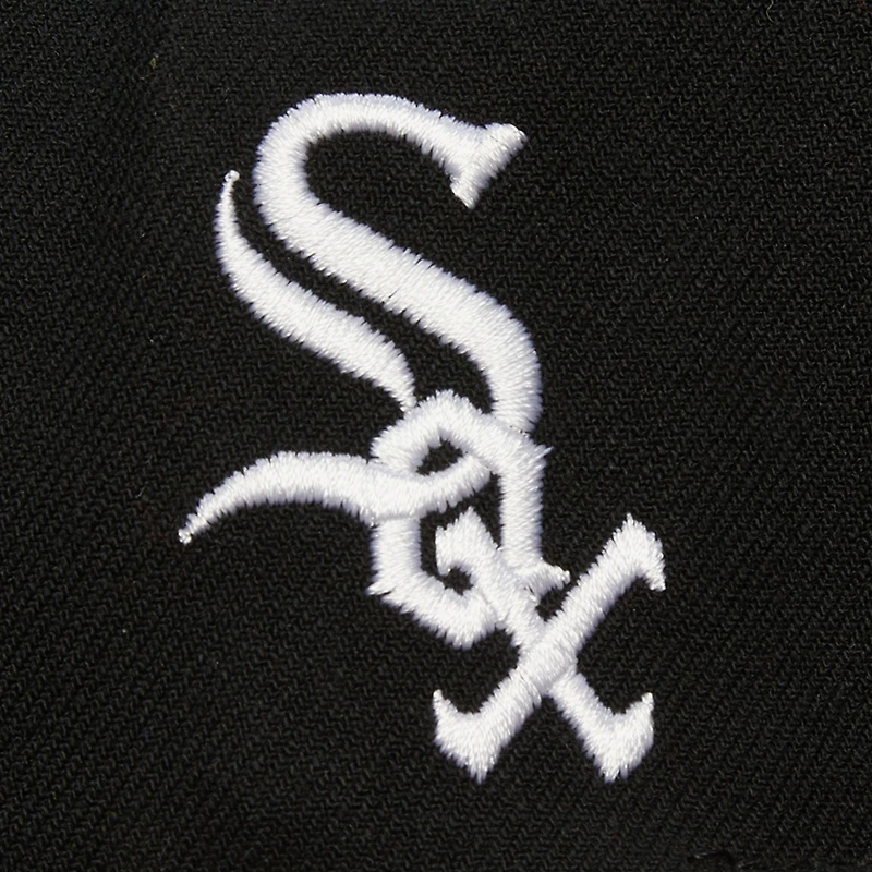 Casquette Snapback noire avec étiquette de l'équipe des Chicago White Sox de Mitchell & Ness pour hommes
