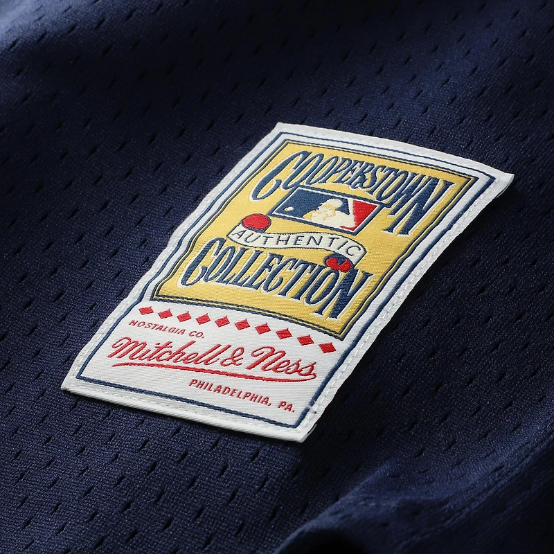 Men's Mitchell & Ness Carlton Fisk Navy Chicago White Sox Authentic Batting Practice Jersey