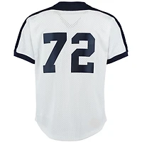 Maillot d'entraînement au bâton en maille Mitchell & Ness Carlton Fisk blanc Chicago White Sox Cooperstown pour hommes