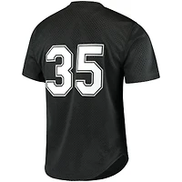 Maillot d'entraînement de frappeur en maille Mitchell & Ness Frank Thomas noir Chicago White Sox Cooperstown pour hommes